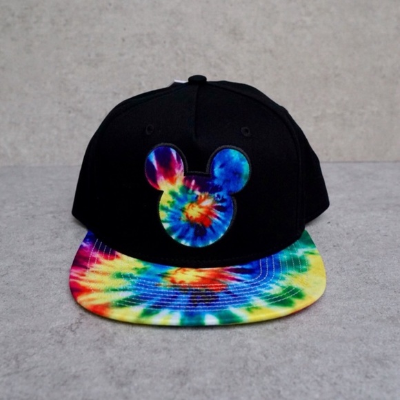 Neff | Accessories | Disney By Neff Black Tie Dye Mickey Mouse Hat ...